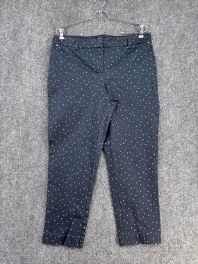 Jones NY Grace Ankle Navy Blue Polka Dot Pants Women’s 12P Preppy Office